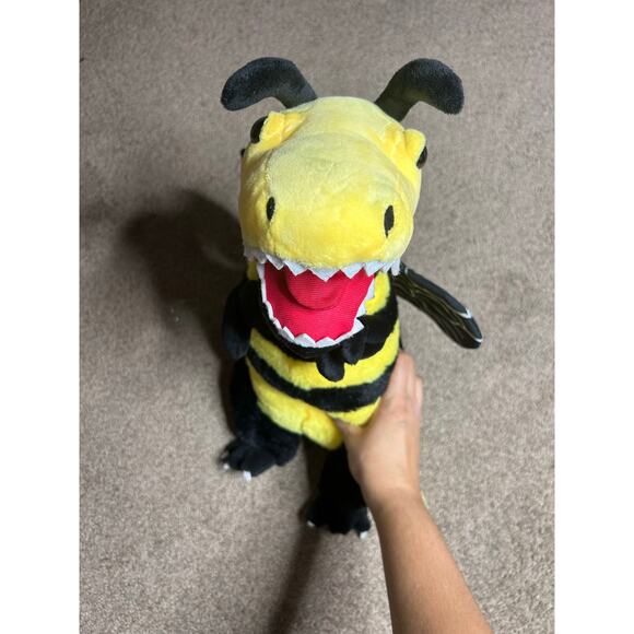 Randimals B-Rex Plush Tyrannosaurus Bee Stuffed Animal Hybrid Yellow Black 14” - Picture 1 of 6
